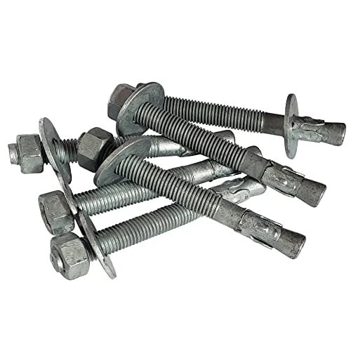 5/8 x 6 Wedge Anchor | Hot Dip Galvanized | with Hex Nut and Flat Washer| 10p...