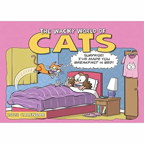 WACKY WORLD OF Cats A4 Calendar 2023 Book The Fast Free Shipping 9.28