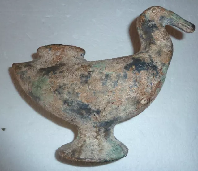 lampe à huile ibis de style égyptien antique en fonte ,souvenir de l'égyptomanie