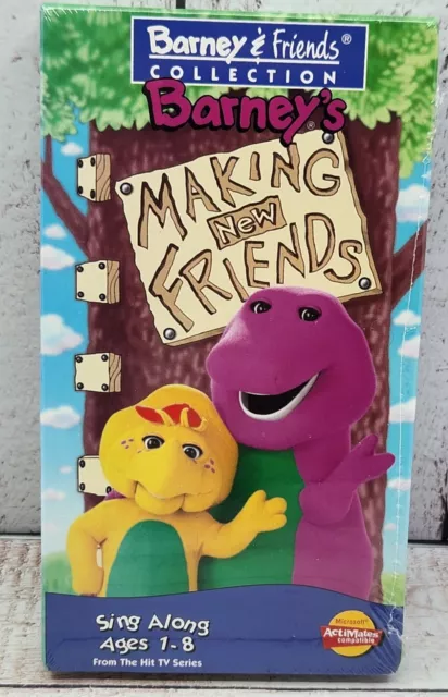 Barney Making New Friends Vhs 1995 Video Tape Classic Pbs Kids Rare Barney Making New Friends Vhs 1995 Video Tape Classic Pbs Kids Rare
