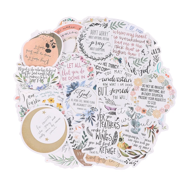 50/100pcs Jesus Christians Religion Sayings Sticker DIY Graffiti Bible Sticke ~~
