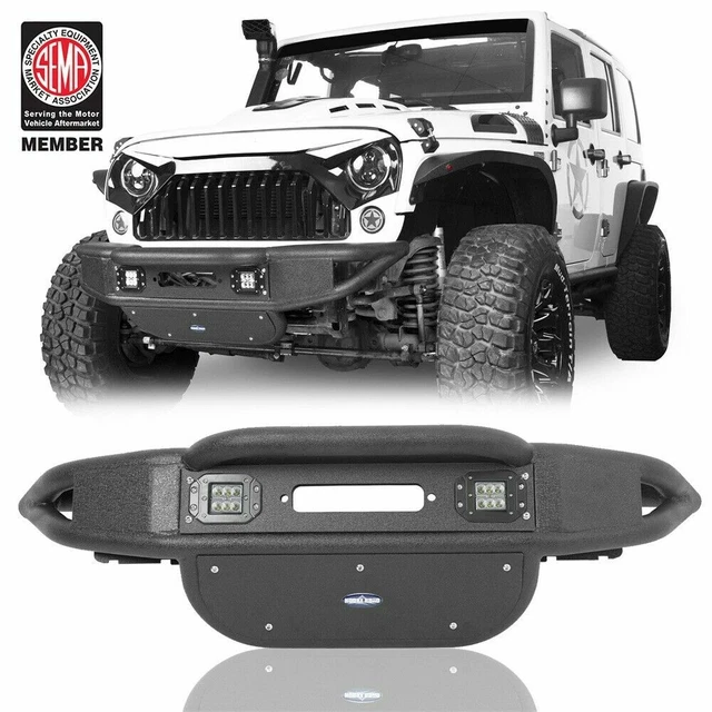TUBULAR STINGER FRONT Bumper w/Winch Plate Fit Jeep Wrangler 20072018