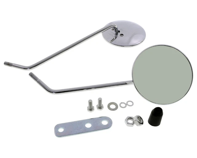 Rétroviseur CIF chromé rond M10 droite et gauche pour Vespa V50 Special PK, S, X