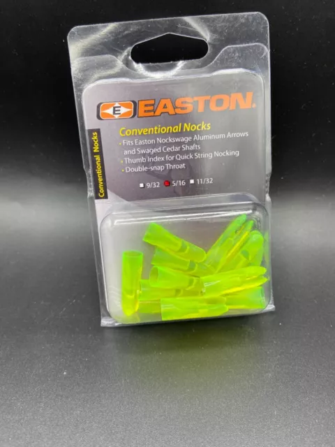 Easton Conventional Nocks Size 5/16 Fits Easton Nockswage Aluminum Arrows - 12