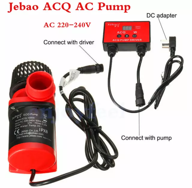 JEBAO JECOD 10000LH ACQ AC LCD Display Flow Aquarium Pond Pump+Controller Marine