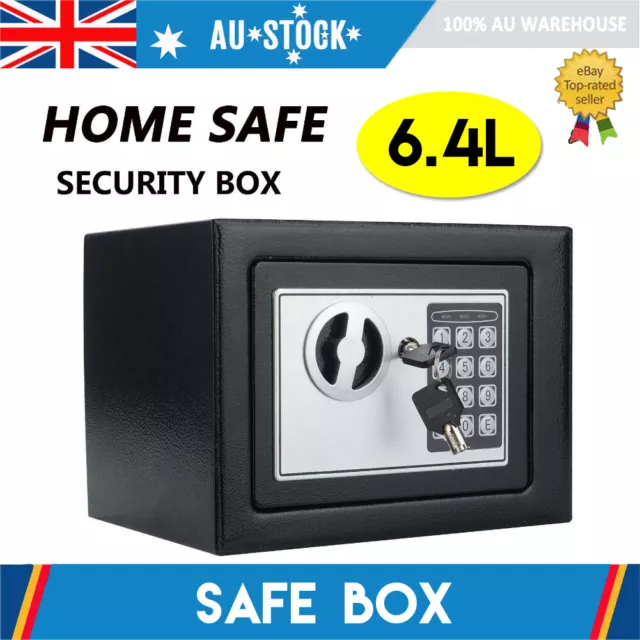 6.4L Electronic Digital Security Safe Box Home Office Cash Deposit Keypay Lock