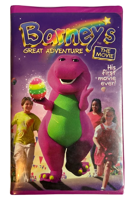 BARNEY'S GREAT ADVENTURE THE MOVIE VHS Tape 1998 Purple Dinosaur