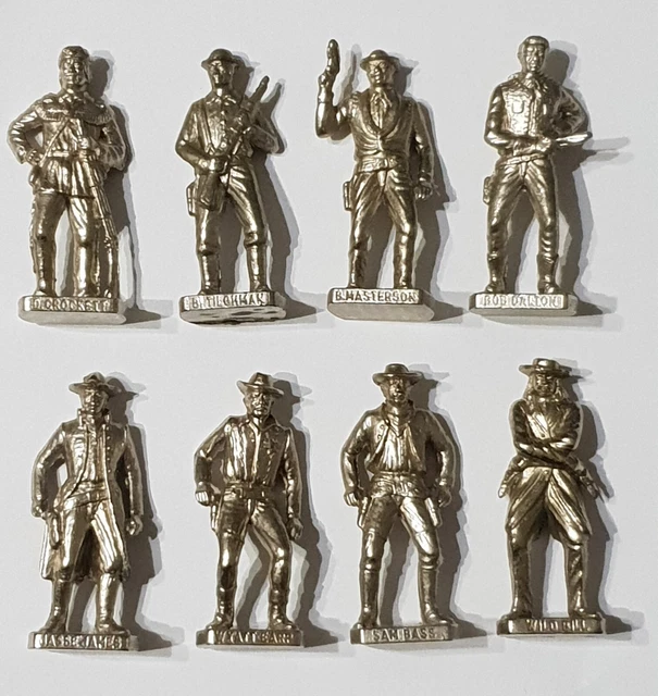Metalfiguren Soldatini Kinder Serie completa  Cowboys I Cromato