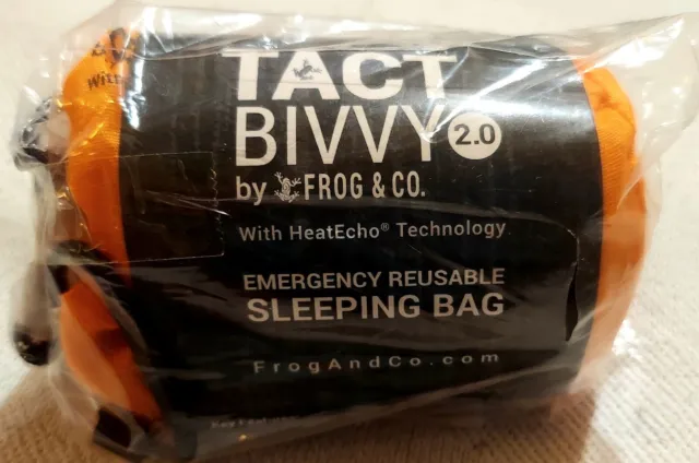 Tact Bivvy 2.0 Frog & Co. W/HeatEcho Technology Emergency Reusable Sleeping Bag