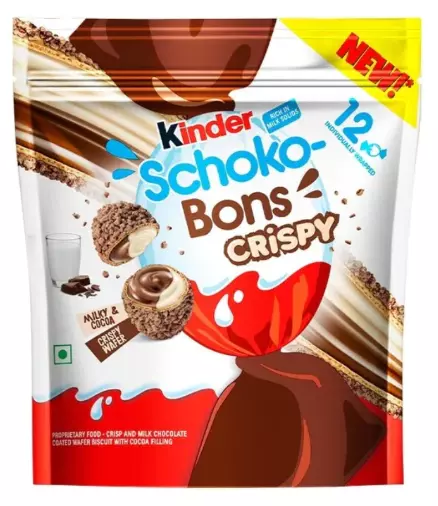 (94 EUR/kg) 3x Kinder Schoko Bons Crispy 67,2g