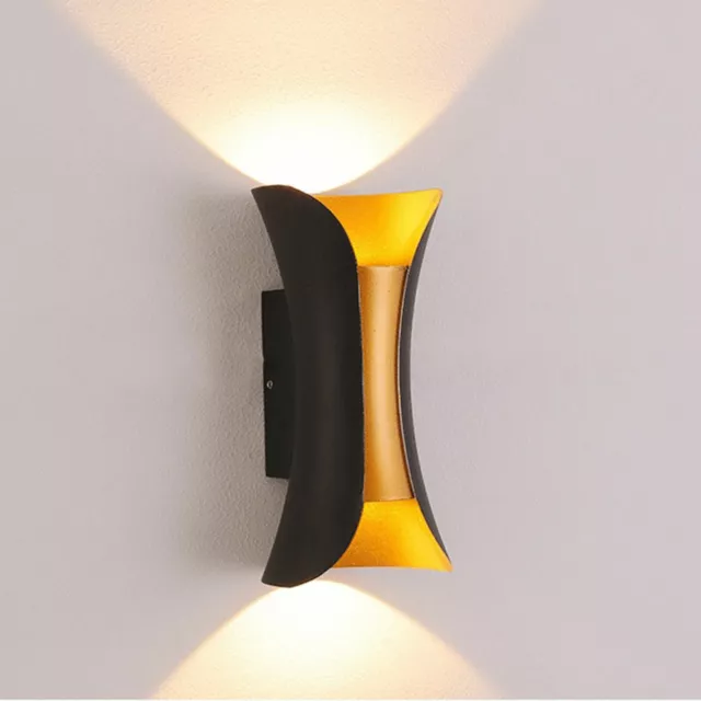 Lámpara de pared para arriba/abajo impermeable accesorio de luz puerta aluminio iluminación cálida