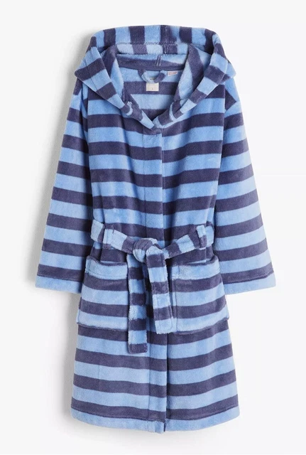 Abito da bagno John Lewis blu a righe pile per bambini taglia 11 anni
