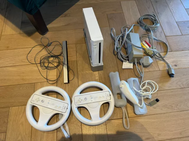 nintendo wii white console bundle