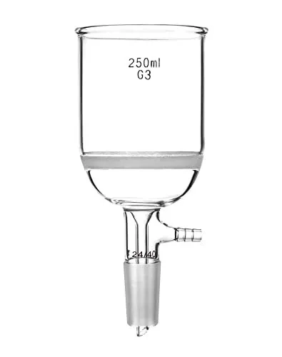 QWORK 250ml Buchner Funnel Borosilicate Glass Buchner Filtering Funnel with 2...