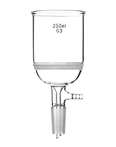 QWORK 250ml Buchner Funnel Borosilicate Glass Buchner Filtering Funnel with 2...