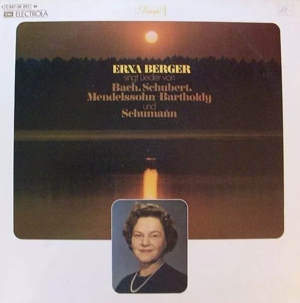 LP Erna Berger Singt Lieder von Bach, Schubert, Mendelsohn-Bartholdy.. Dacapo