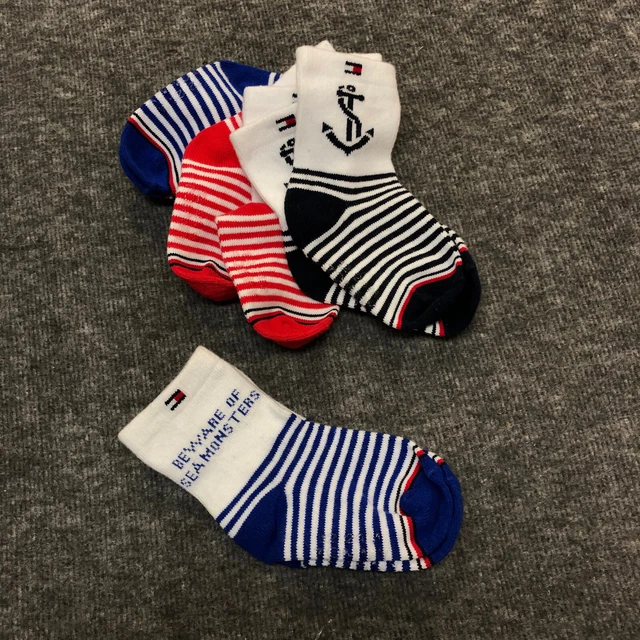 5 Pairs Tommy Hilfiger Toddlers Infants Socks Cotton Multicolor 12-24Months NWOT