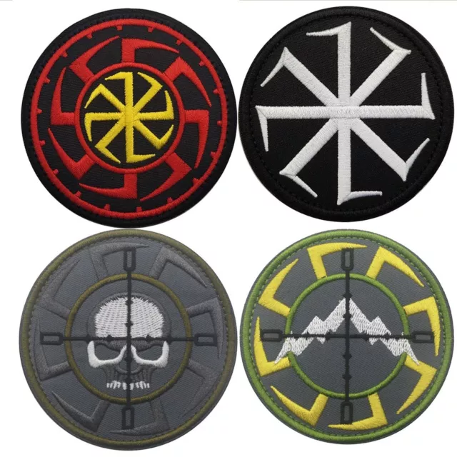 4Pcs Russia FSB, ALFA Team Skull CSN FSB Group Russian Tactical Hook Loop Patch