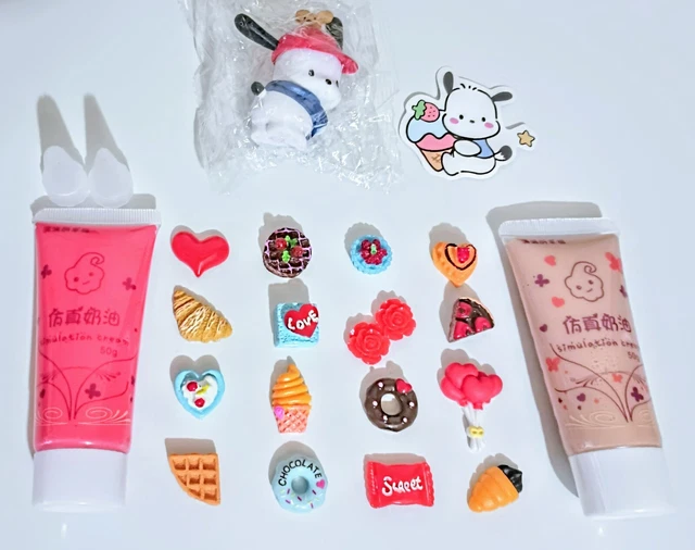 Kawaii Character DIY Decoden iPhone, Decoden Cream, Decoden Charms, Figurine Set