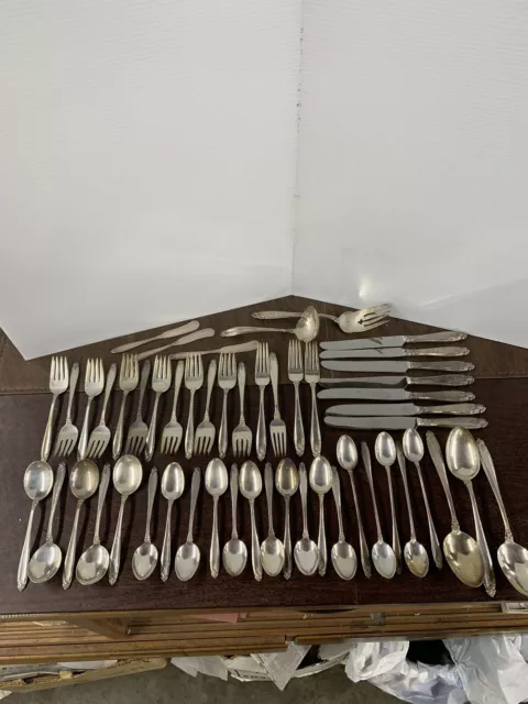 52 Pieces International Silver Sterling Prelude Pattern VG Condition