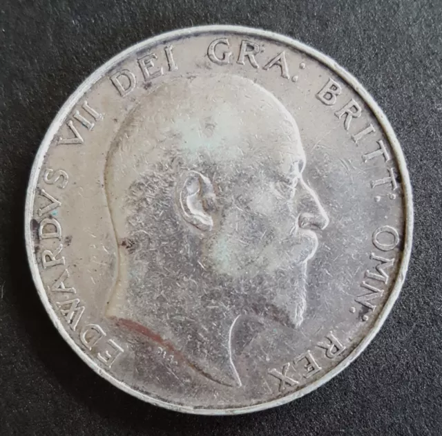 1902 Edward Vii Silver Half Crown