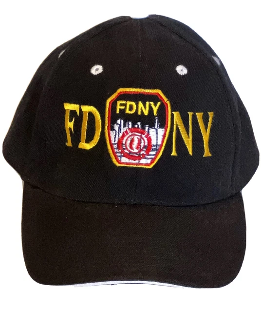 FDNY Fire Department Hat Cap Strapback Black New York City First Responders