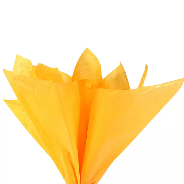 Cadeau Enveloppe Tissue Papier Foncé Jaune pour Cadeau Sacs Fête 10 Feuilles