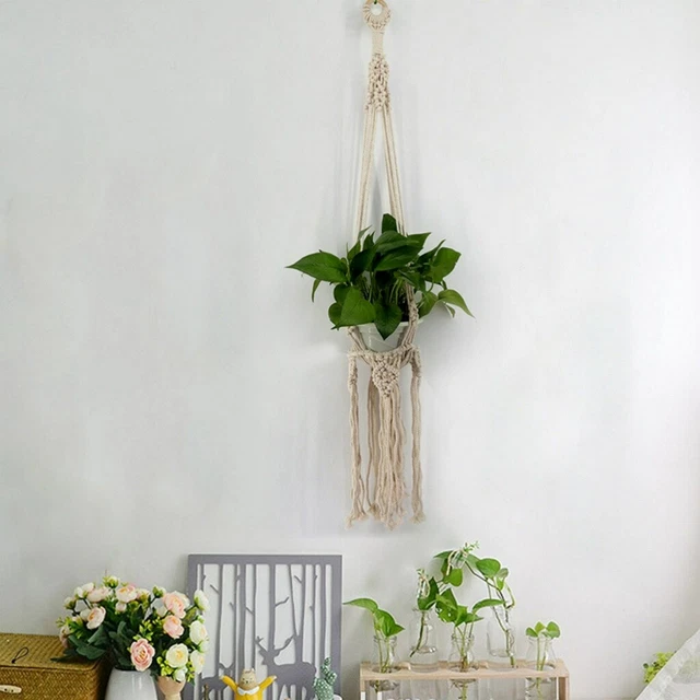 110 cm Pflanzen Aufhänger Blumentopf Pflanze Korb Halter für Indoor Outdo 11