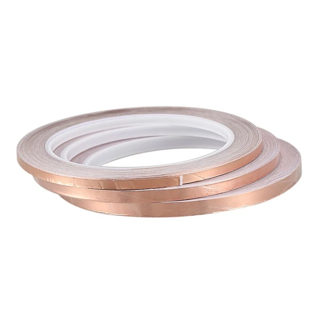 3Pcs 20 Meters Single Side Conductive Copper Foil Tape Strip Adhesive Emi ShieY2