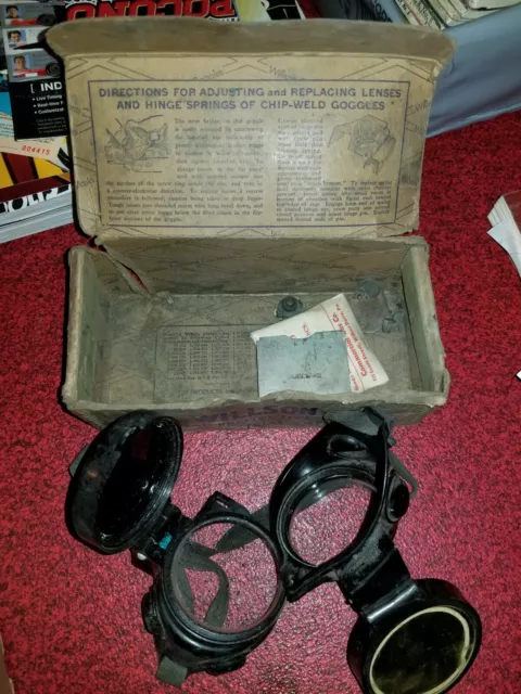 Lot de 4 lunettes de sécurité vintage Wilson steampunk