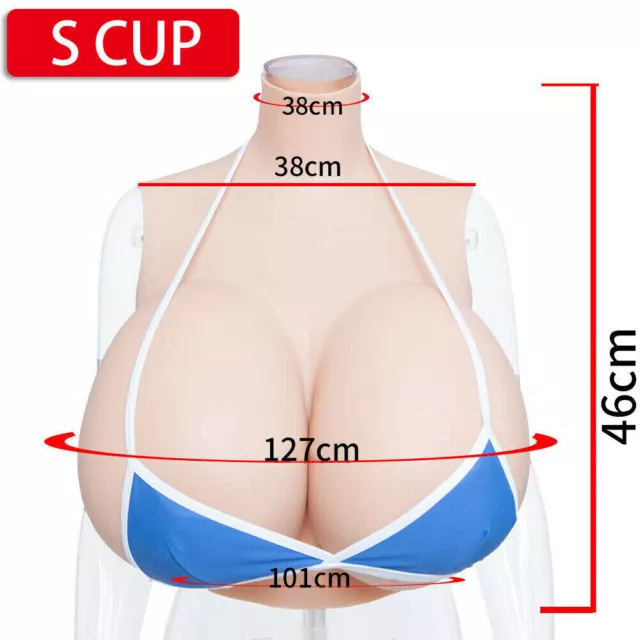 X Cup Huge Boobs S Cup Silicone Breast Forms Breastplate Crossdresser Drag Queen