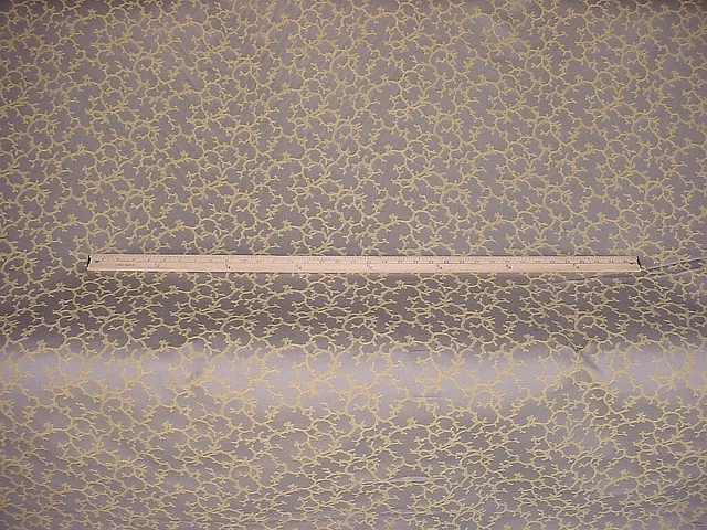 18-3/8Y Valdese Weavers Stewart Sterling Gray Floral Damask Upholstery Fabric 2