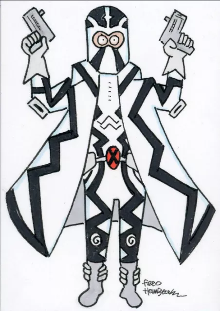 Fred Hembeck Sketch Card: Fantomex, X-Men (Marvel Comics)