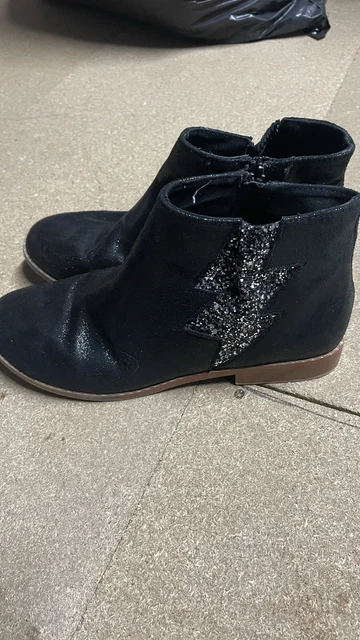 Girls black ankle deals boots size 2