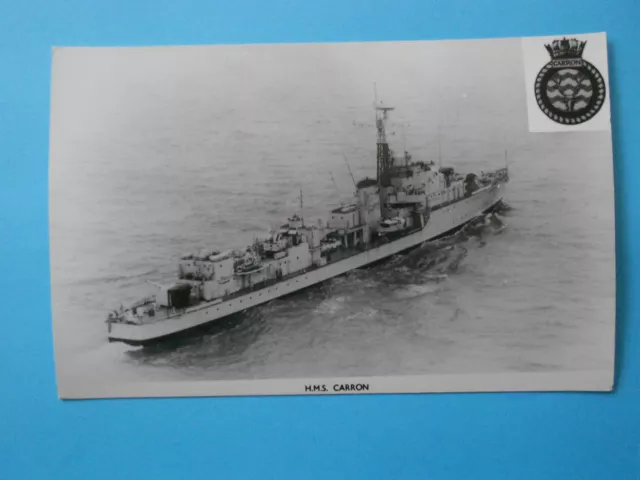 Naval Card- Hms Carron (1944) C Class Destroyer