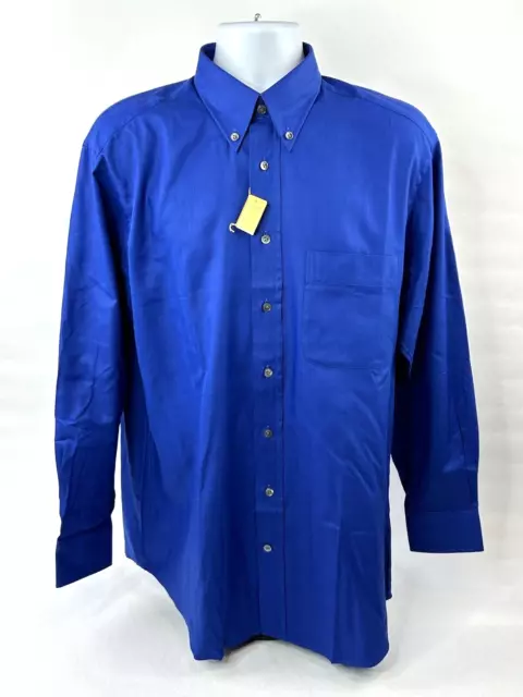 Van Laack Royal Dress Shirt Mens Size XL Royal Blue Classic Button Down NWT