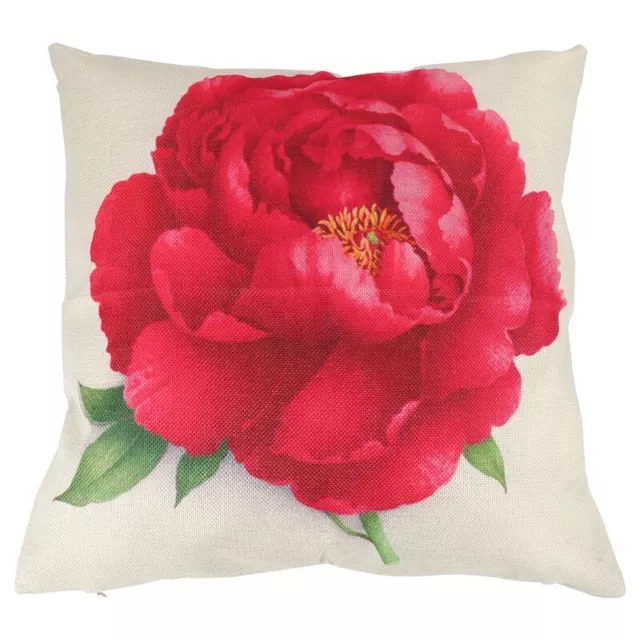 Vintage Floral / Flor de lino Decorativo Throw Pillow Case Funda de cojin I5759