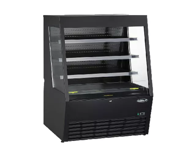 KOOL-IT KOM-48 Open Air Refrigerated Merchandiser 48in Black Grab N Go