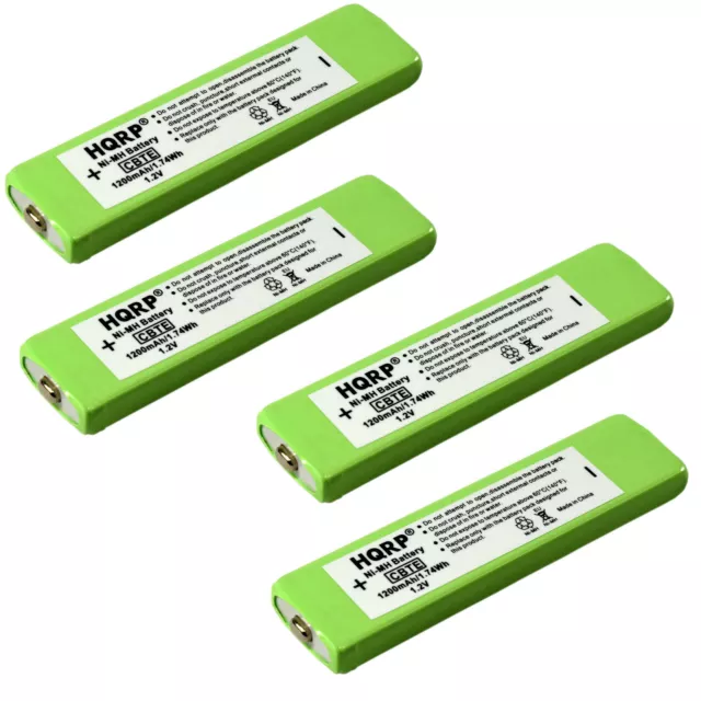 4x HQRP Batterien für JVC Tragbarer CD / Md / MP3 Player, BN-R127 BN-R1210