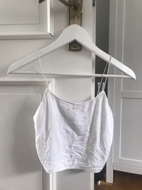 Weißes Basic Crop Top Fashionnova Größe S