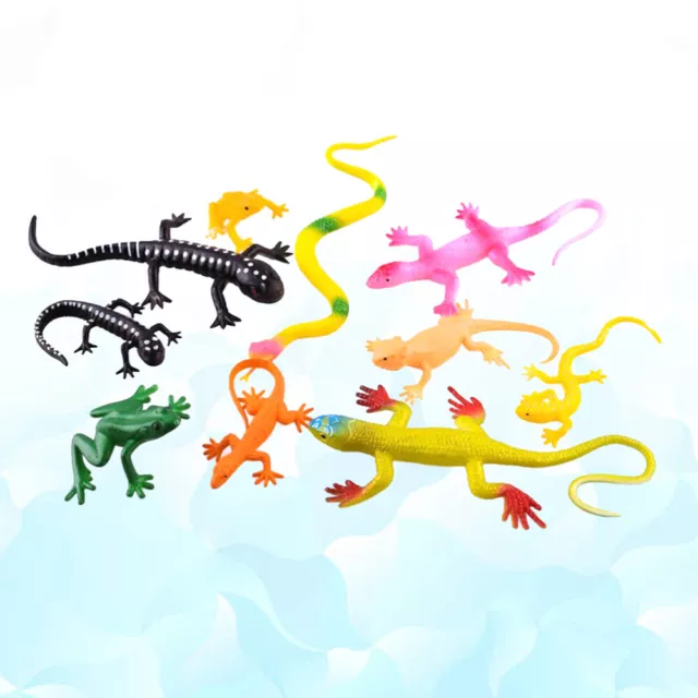 10pcs Simulation Tropical Lizards Snake Figure Model Preschool Kids Educational