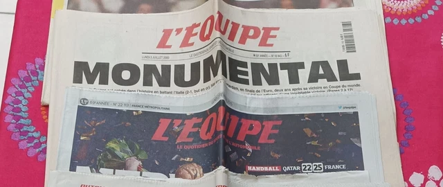 EQUIPE DE FRANCE COUPE DU MONDE 98/ JOURNAL L'EQUIPE 18 JUIN 1998