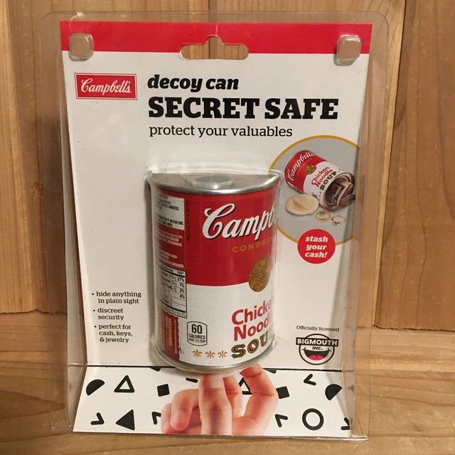 Señuelo lata secreta señuelo de sopa Campbells perfecta para ocultar llaves en efectivo joyas y más