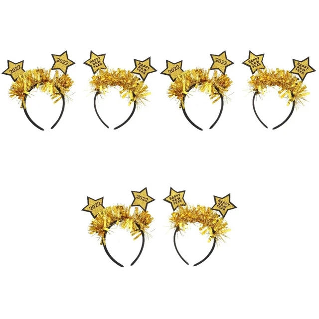6 piezas delicadas diademas Navidad Año Nuevo decorativas Navidad fiesta