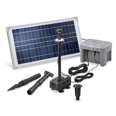 Esotec Solaire Pompe de Bassin Étang de Jardin Set Pompe Solaire Batterie Pompe Étang 