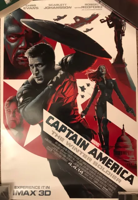 CAPTAIN AMERICA WINTER SOLDIER Original Promo Movie Poster IMAX Endgame Avengers