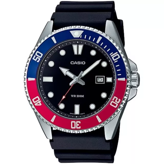 Casio  Mdv-107-1a3vef Reloj De Pulsera Analógico Para Hombre Color Negro