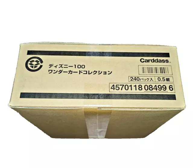 BANDAI Carddass Disney 100 Wonder Card Collection Pack 1 Carton 12 Box Case