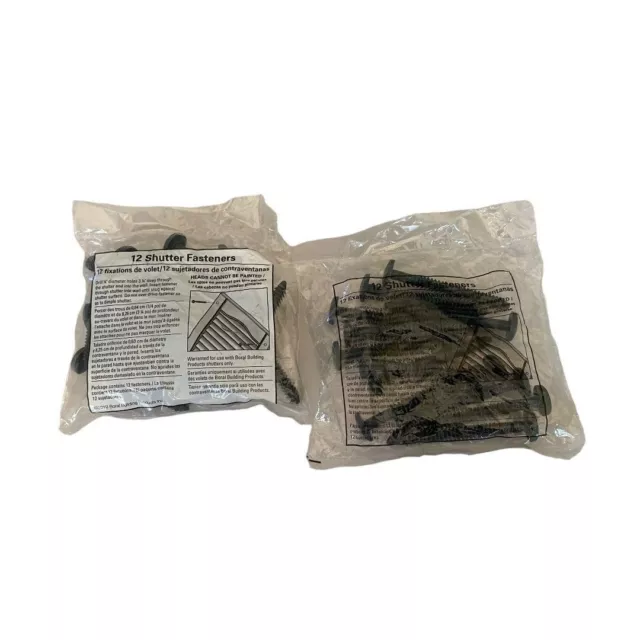 Dark Green Lot of 24 New Exterior Shutter Fasteners Plastic New Boral Building P