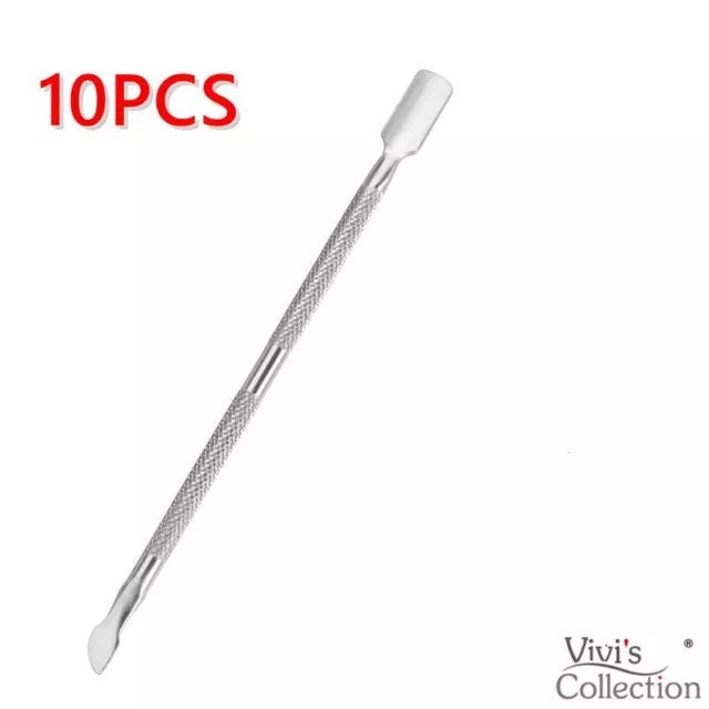Nail Cuticle Pusher Scraper Polish Stainless Steel Metal Polish Remover Manicure